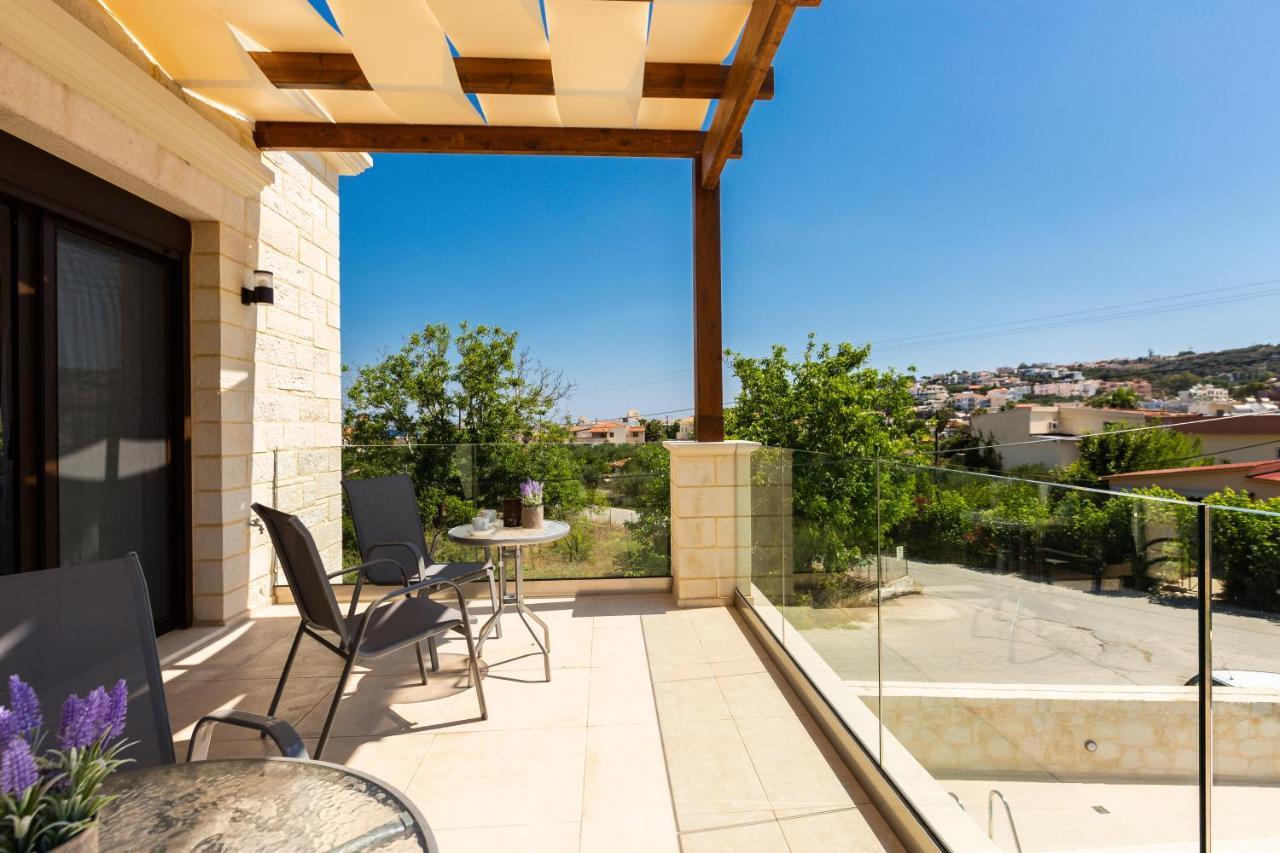 Eudora Luxury Stone Villa Almyrida  Bagian luar foto