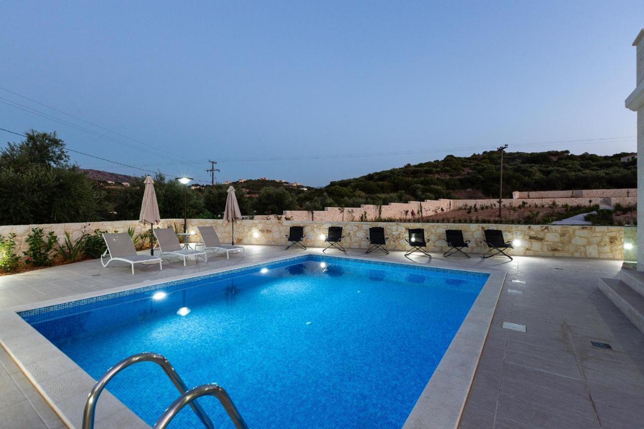 Eudora Luxury Stone Villa Almyrida  Bagian luar foto