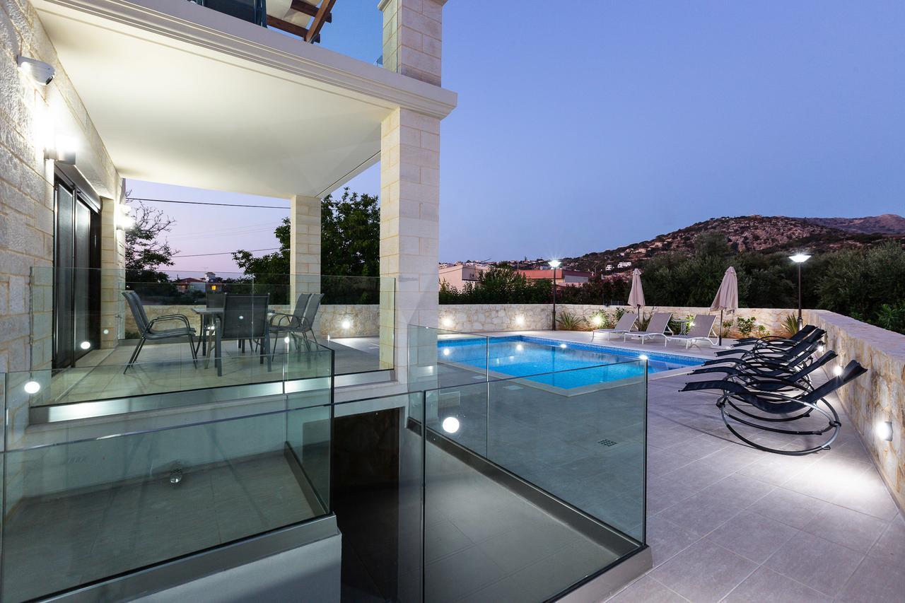 Eudora Luxury Stone Villa Almyrida  Bagian luar foto