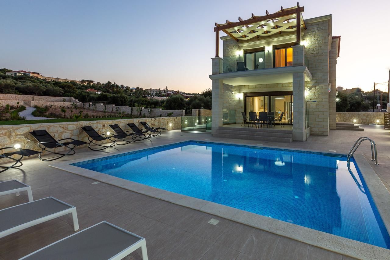 Eudora Luxury Stone Villa Almyrida  Bagian luar foto